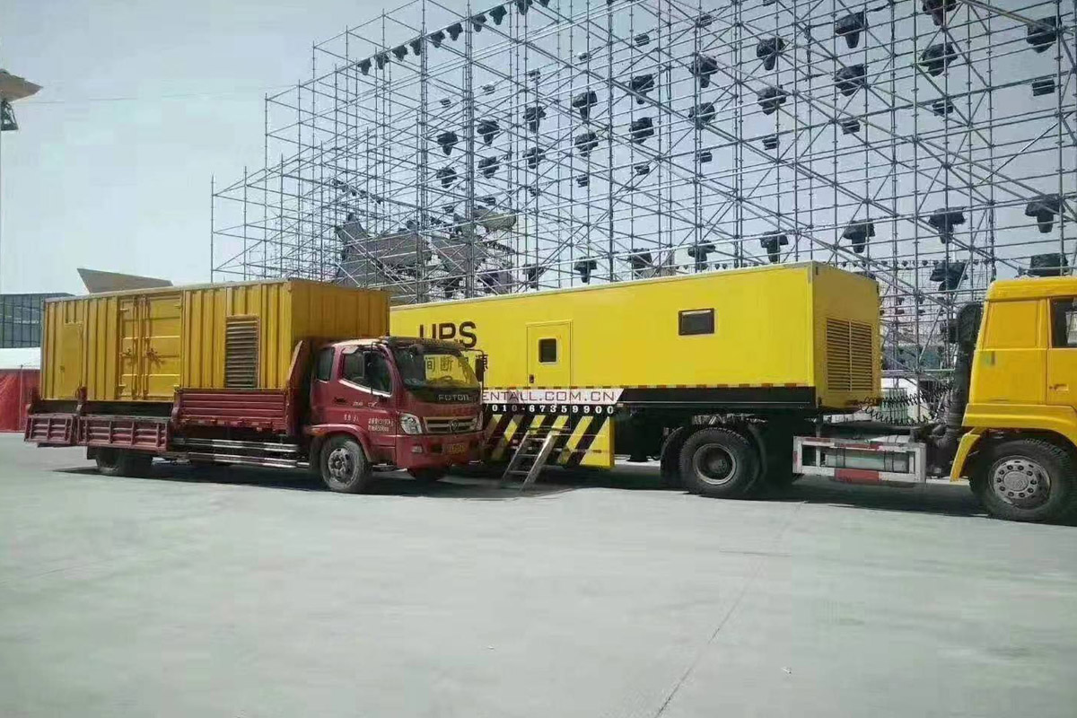 肇东发电机租赁施工现场